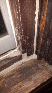 Very drafty windows require approximately one metric ton of rope caulk. 
